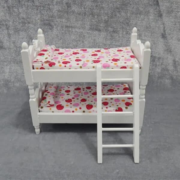 Maison de Poupée en Bois Petit Lit Superposé pour Enfants 2