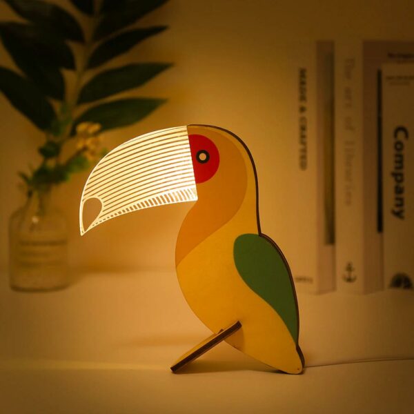 Veilleuse en Bois Toucan 2