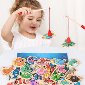 Jouet en Bois Bébé Pêche Magnétique