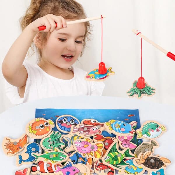 Jouet en Bois Bébé Pêche Magnétique 2