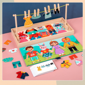 Jouet en Bois Enfant Puzzle de Réflexion