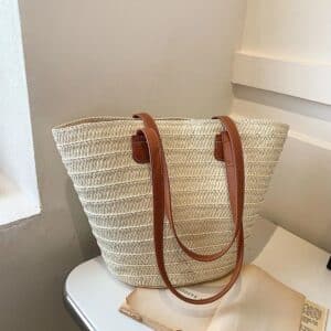 Sac en Paille en Bandoulière Élégant