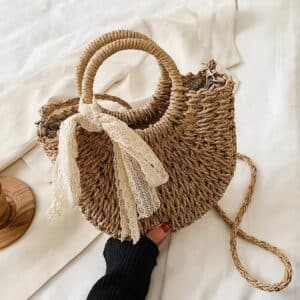 Sac en Paille Décontracté Tissé à la Main