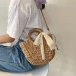 Sac en Paille Décontracté Tissé à la Main 5