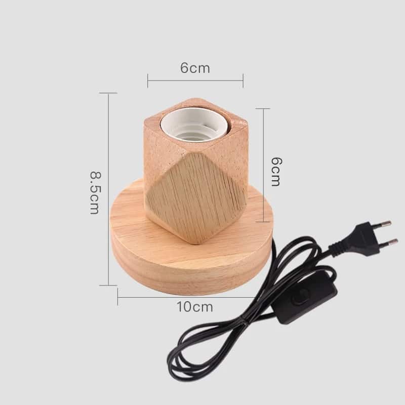 Pied de Lampe en Bois Vintage 7