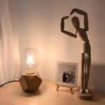 Pied de Lampe en Bois Vintage 4