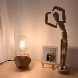 Pied de Lampe en Bois Vintage 2