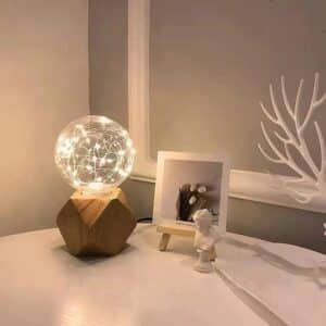 Pied de Lampe en Bois Vintage